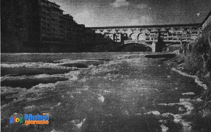 Arno ghiacciato nel Febbraio 195, quando si ebbe un'ondata di gelo epocale.