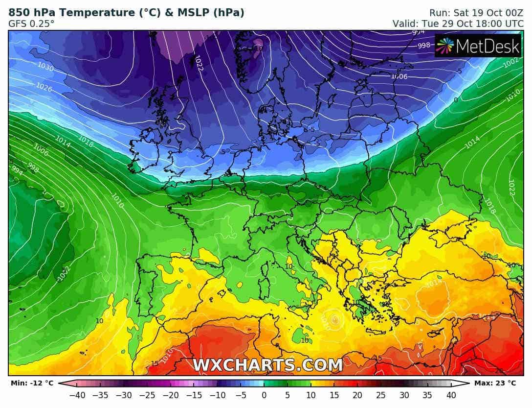 GELO improvviso nel meteo autunnale