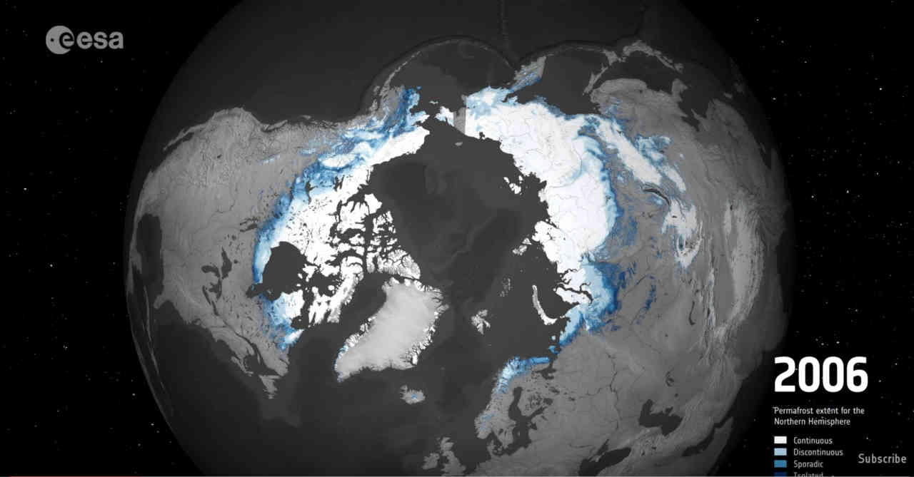 Video evoluzione del permafrost 2003-2017: preoccupante