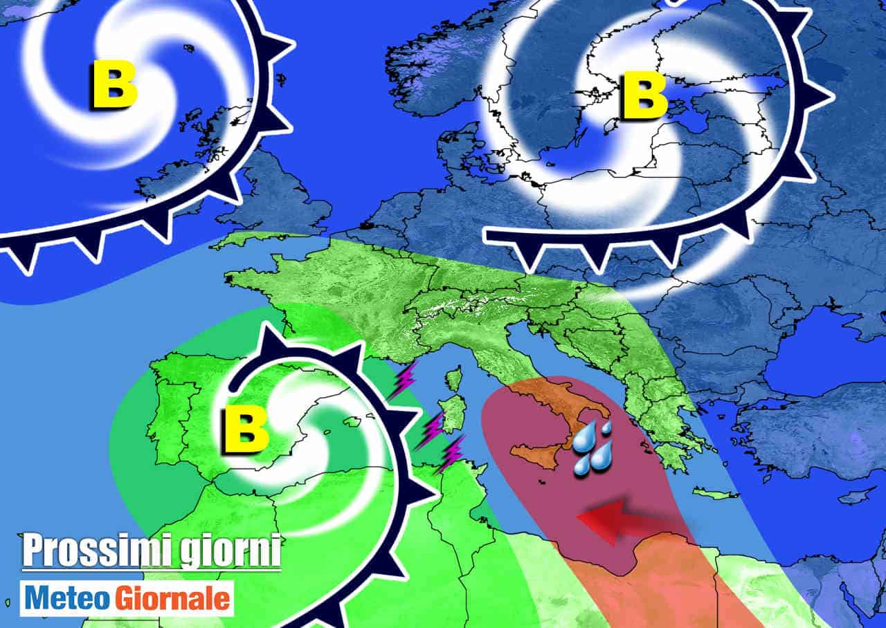 meteo prossimi giorni con perturbazione 2
