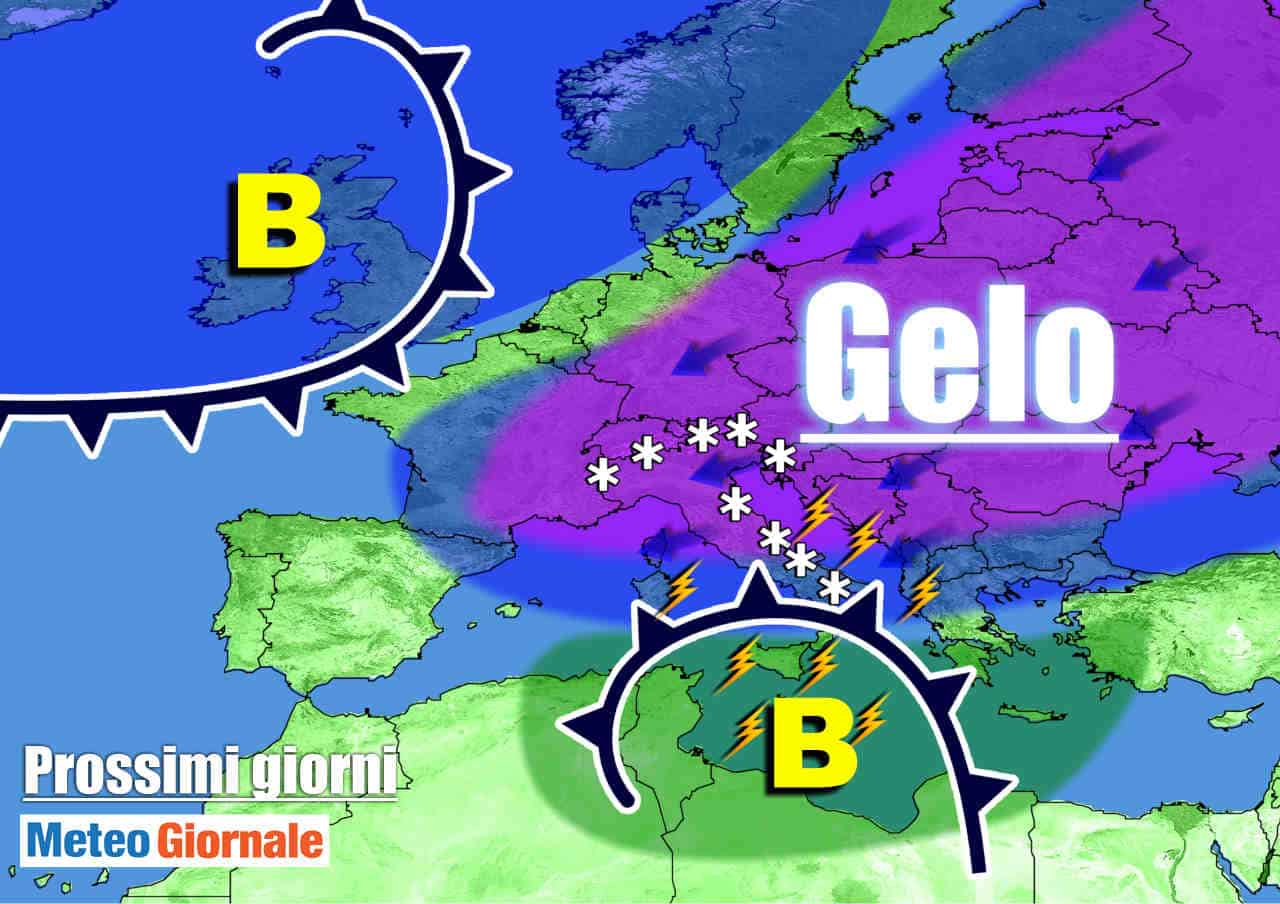 Meteo invernale con FREDDO dalla RUSSIA, e NEVE anche in pianura