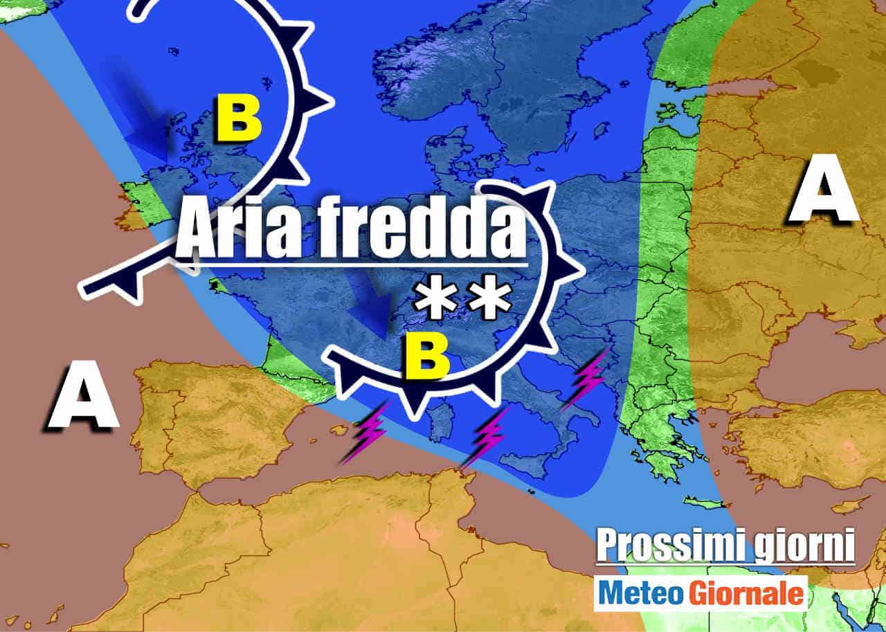 Meteo Italia: nuova Perturbazione Domani, poi ANTICICLONE: durata