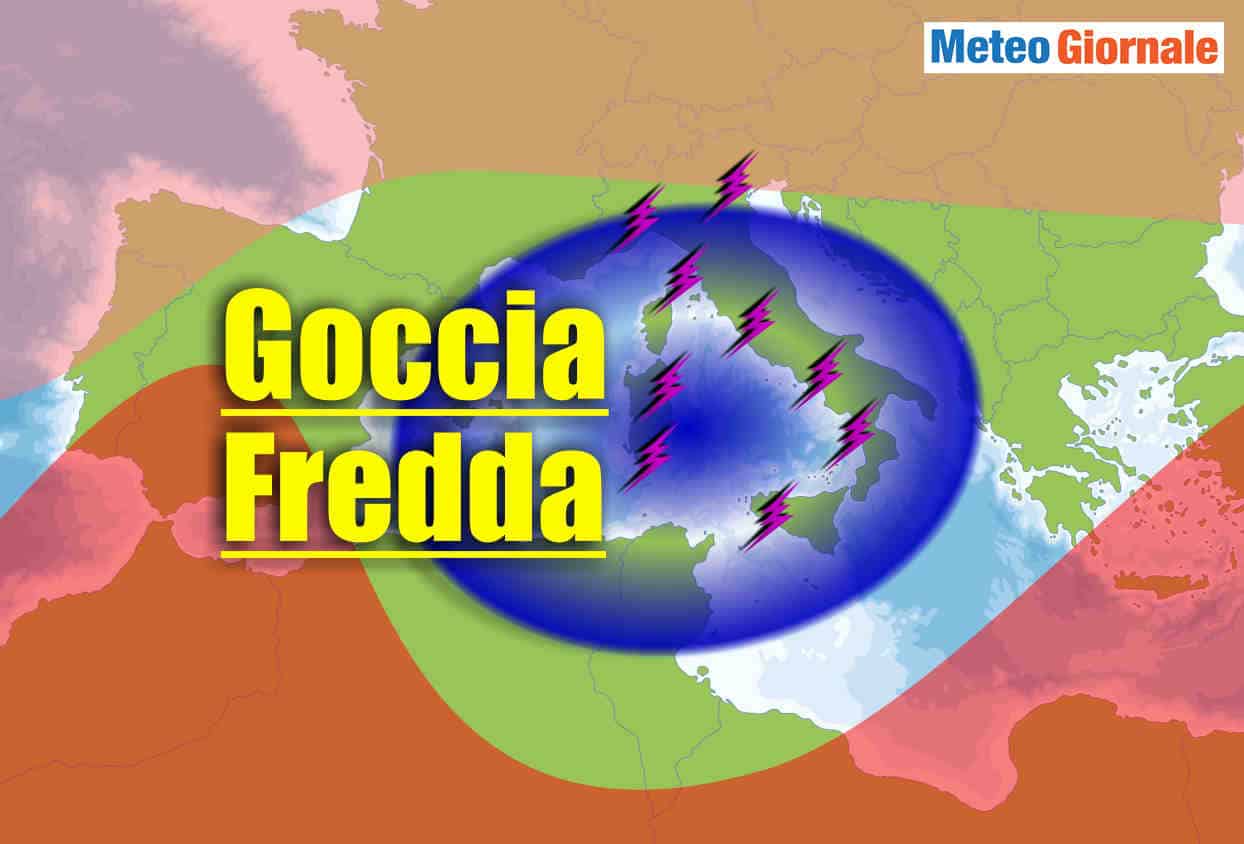 Goccia fredda piomba su ITALIA con acuto maltempo temporalesco