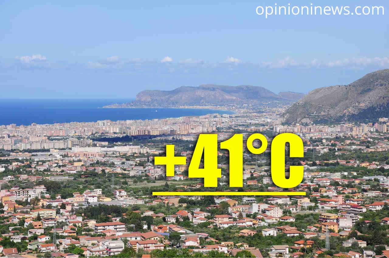 Meteo caldissimo al Sud e Sicilia, attese temperature record di 41°C