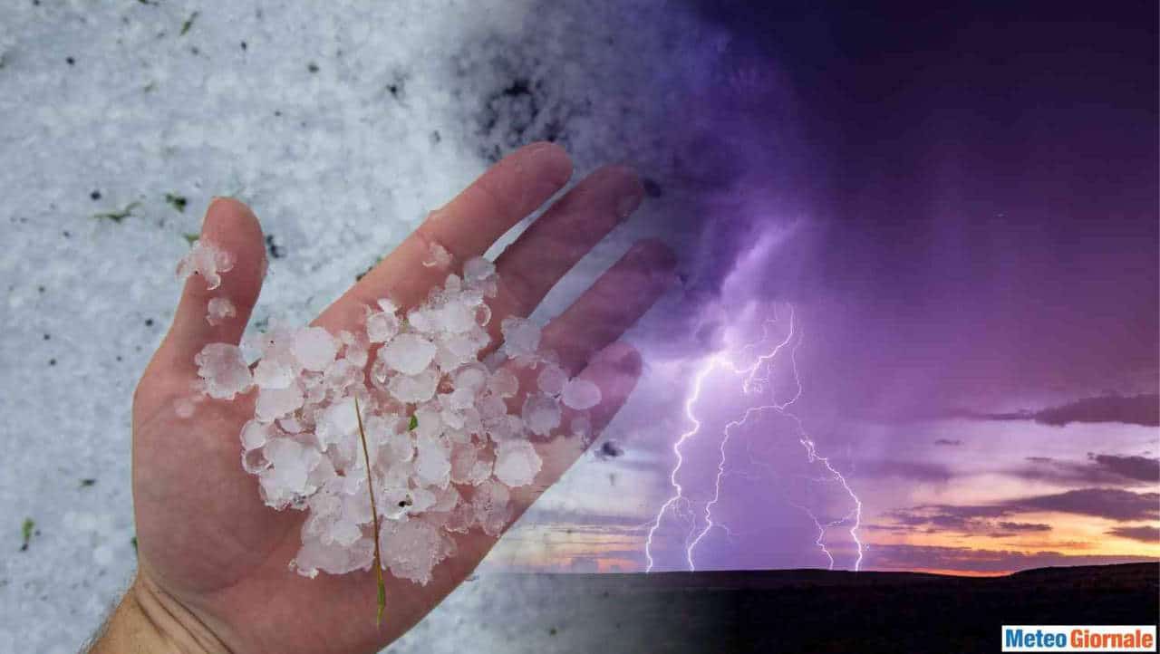 Estate sofferenza: nuova fase con forti temporali, grandine