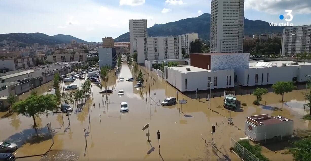 Video meteo: DRONE su Ajaccio alluvionata