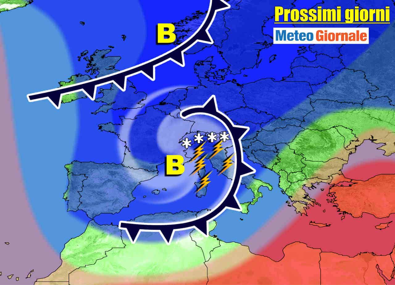METEO all’8 Giugno: straordinario MALTEMPO verso l’Italia, previsione