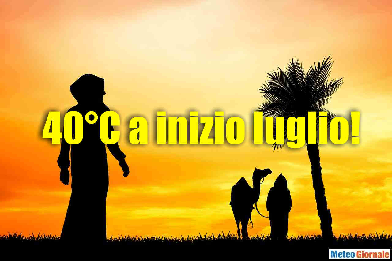 Meteo con CANICOLA africana: subito i 40 gradi