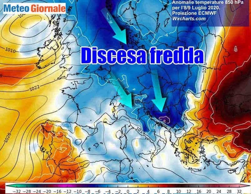 Meteo: clamoroso ribaltone CRISI DELL’ESTATE in pieno Luglio. CONFERMATO