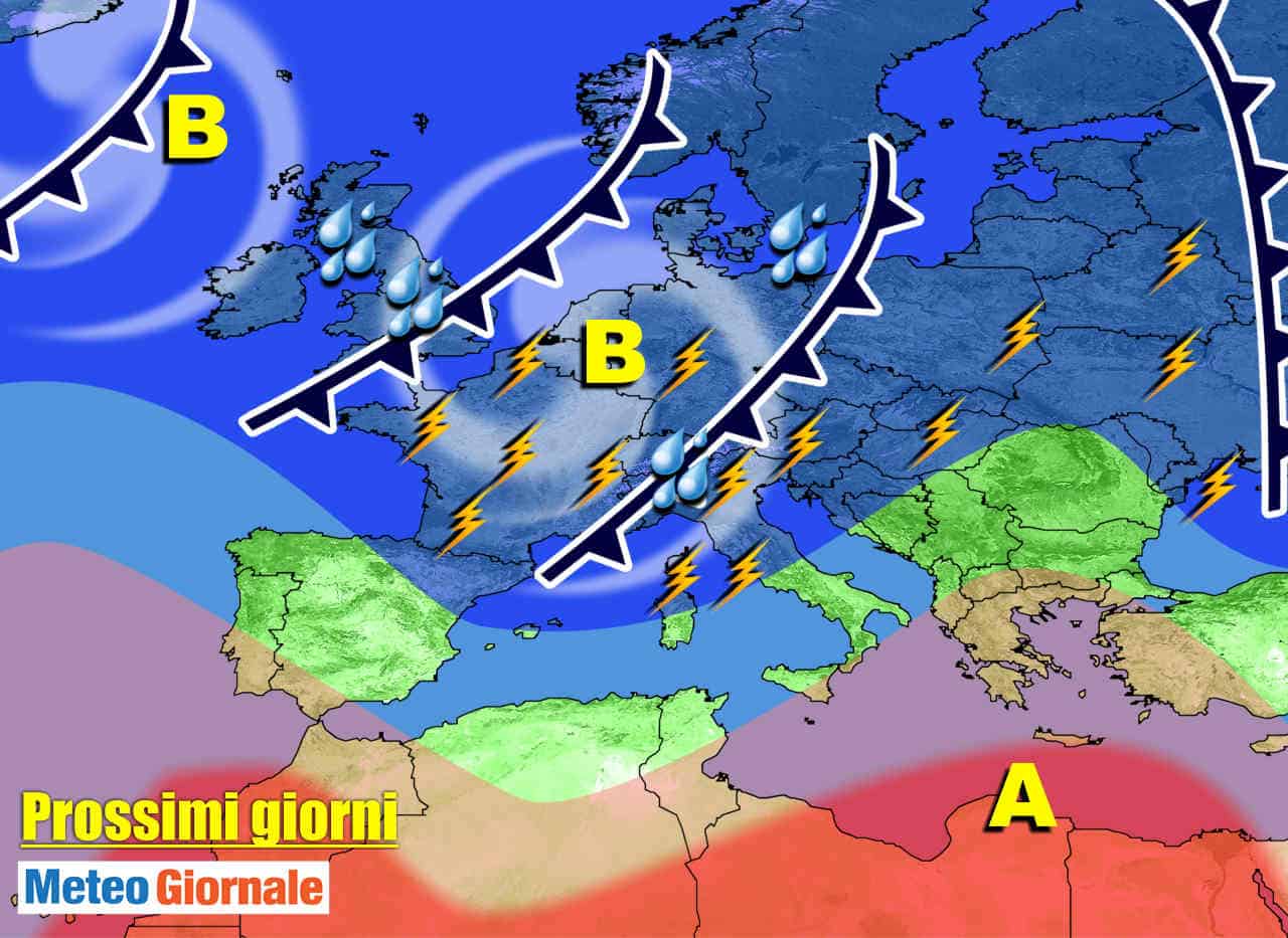 METEO sino 12 Giugno: Super piogge al Nord, peggiora anche nella Penisola