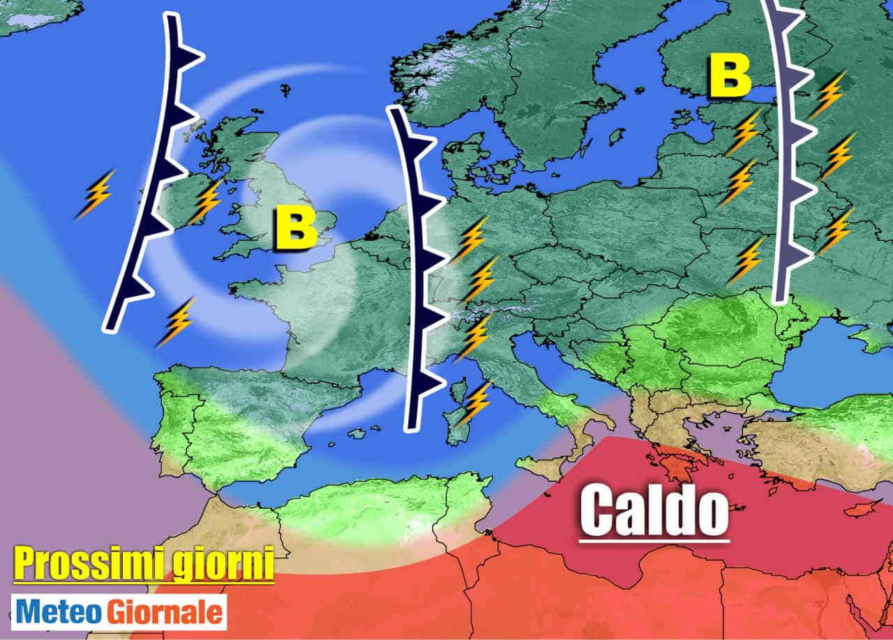 METEO sino 18 Giugno: nuovi TEMPORALI. Temperatura in aumento