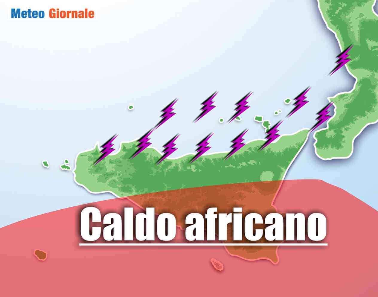 Meteo Sicilia: tra stanotte domattina temporali. Ma il caldo africano e dietro l’angolo