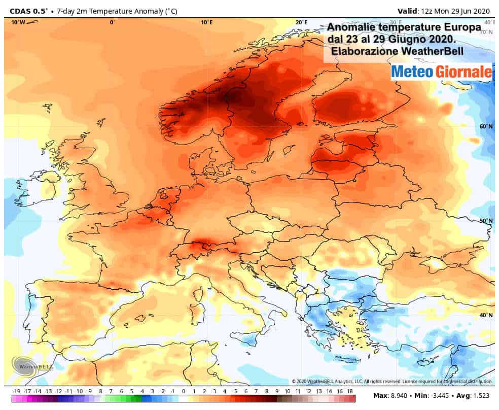 ESTATE ROVENTE in gran parte d’Europa, prima dello sconquasso meteo