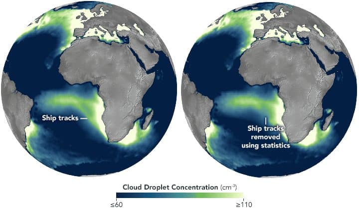 Le scie delle navi influenzano il clima del pianeta