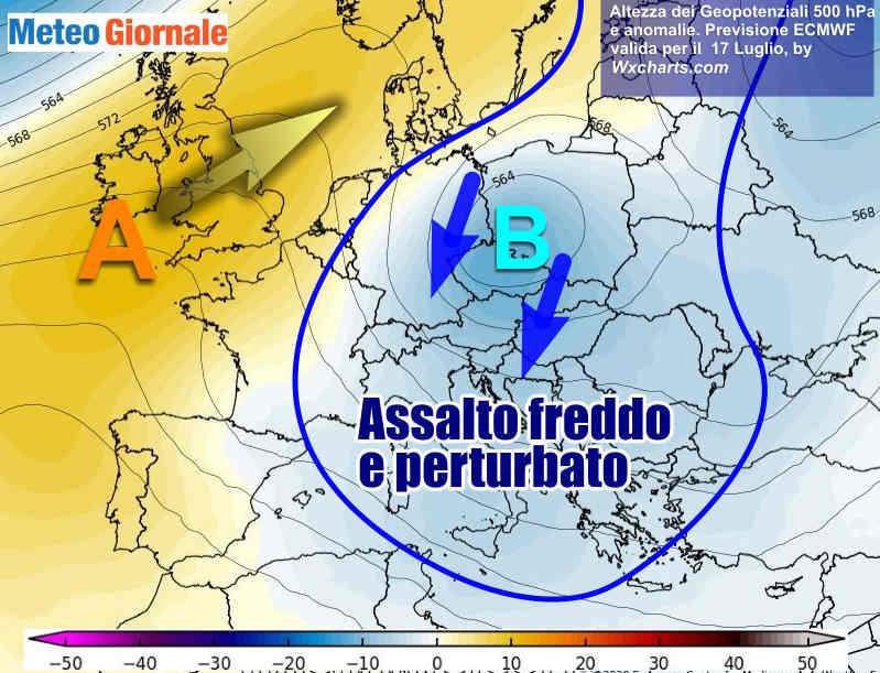 Meteo in crisi, nuovi TEMPORALI, Estate in balia dell’incertezza