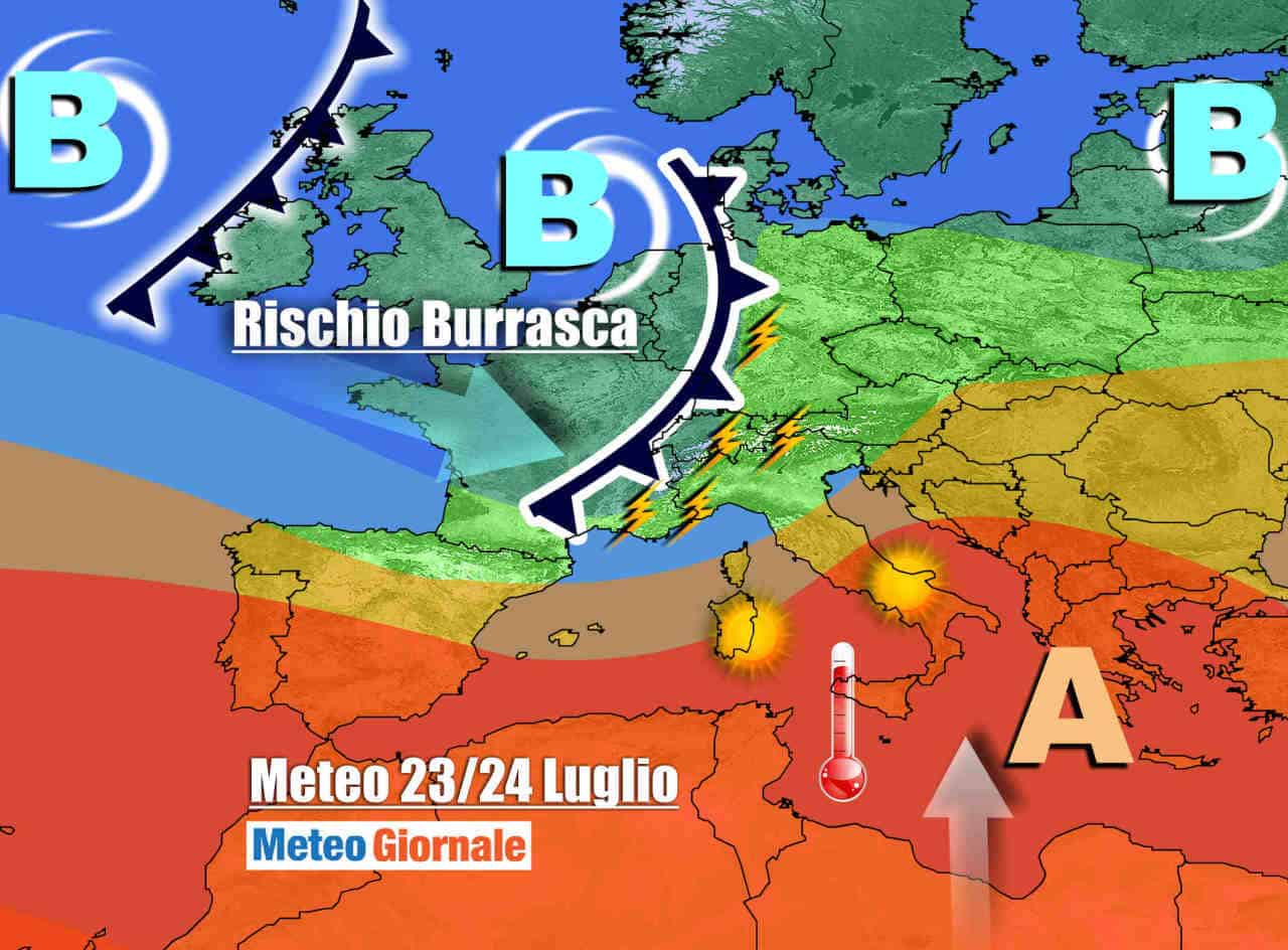 Meteo Italia CALDO molto INTENSO! Poi VIOLENTI TEMPORALI anche con GRANDINE