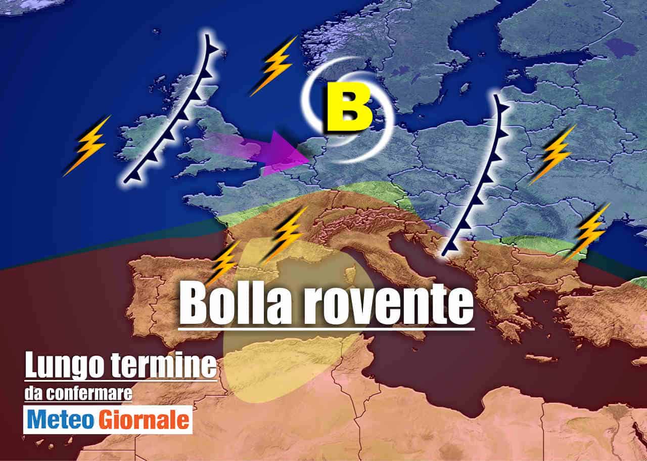 Meteo Italia sino al 4 Agosto, BOLLA INFUOCATA dal Sahara