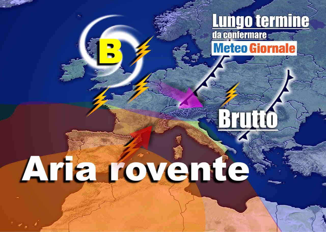 Meteo al 19 Luglio, Rovente CALDO africano alternato a  REFRIGERIO