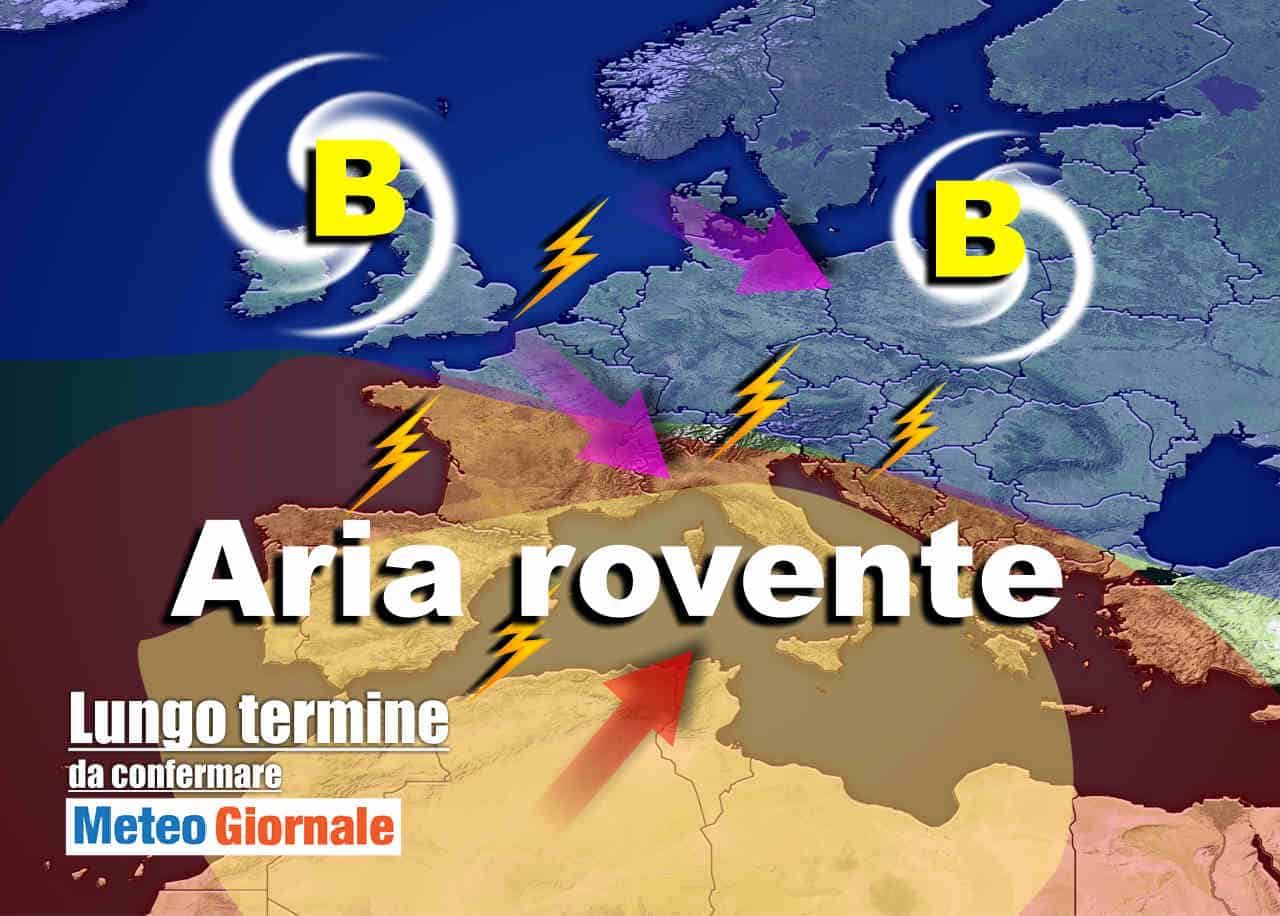 Meteo Italia sino al 22 luglio, dominio AFRICANO