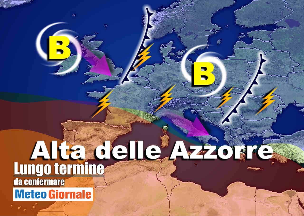 Meteo Italia sino al 26 Luglio, ALTA PRESSIONE ci prova, ma con rischio forti TEMPORALI