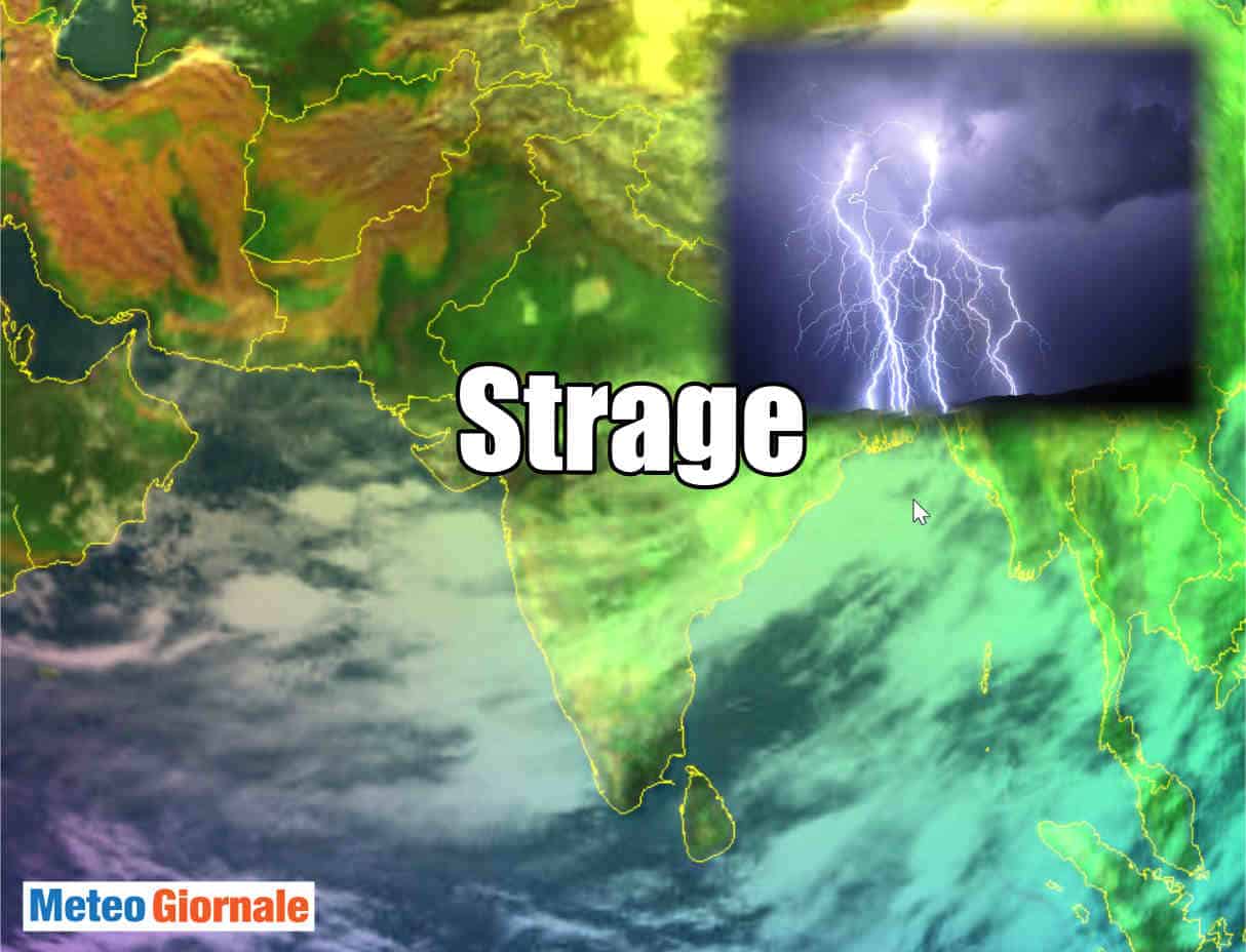 India, strage per tempeste di fulmini, decine di morti
