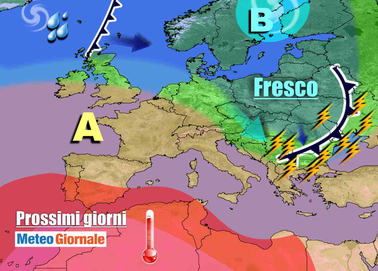 METEO prossima settimana: STOP CALDO, sarà Estate con qualche temporale