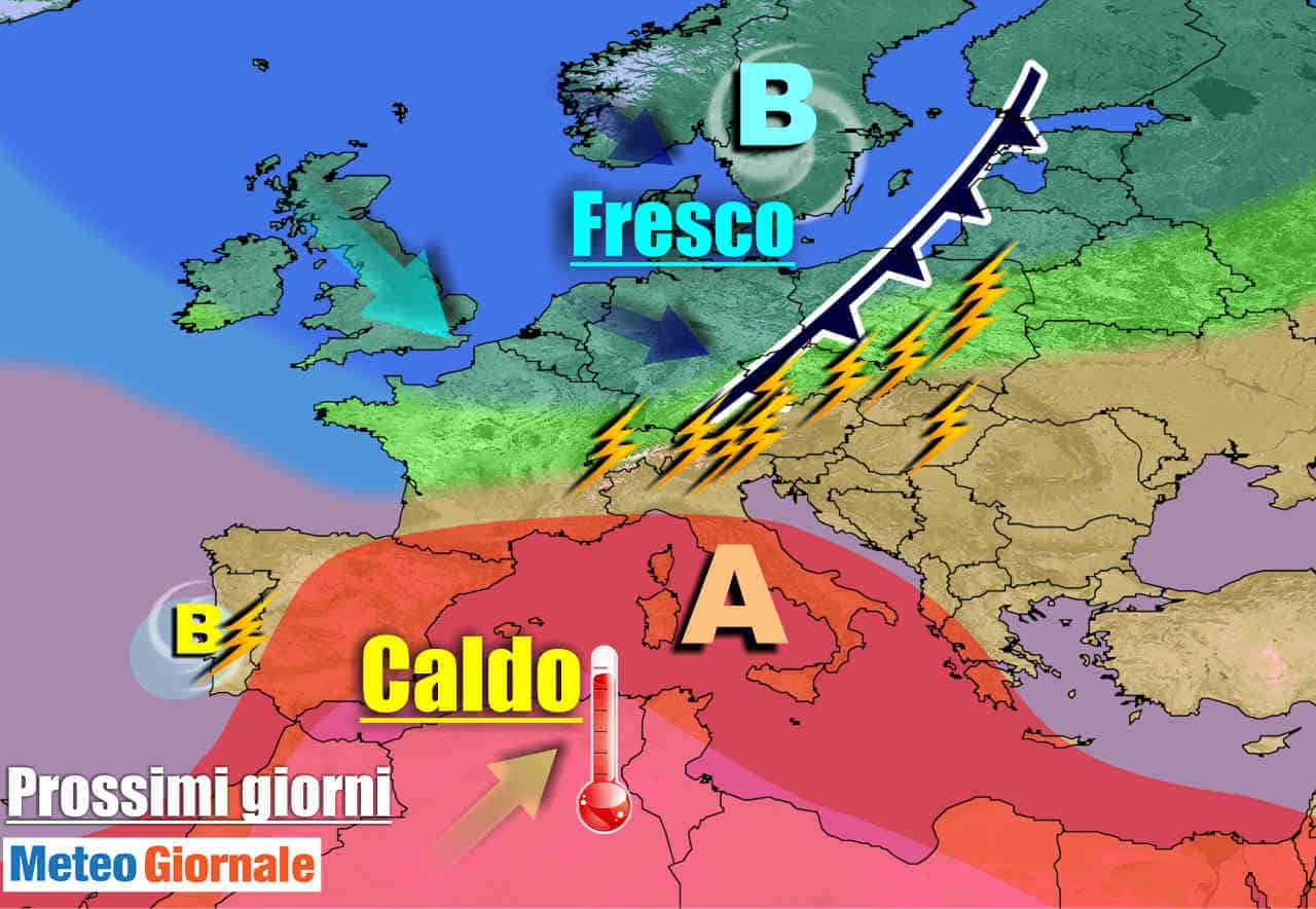 METEO sino al 26 Luglio: dal CALDO INTENSO a nuovo BREAK con TEMPORALI