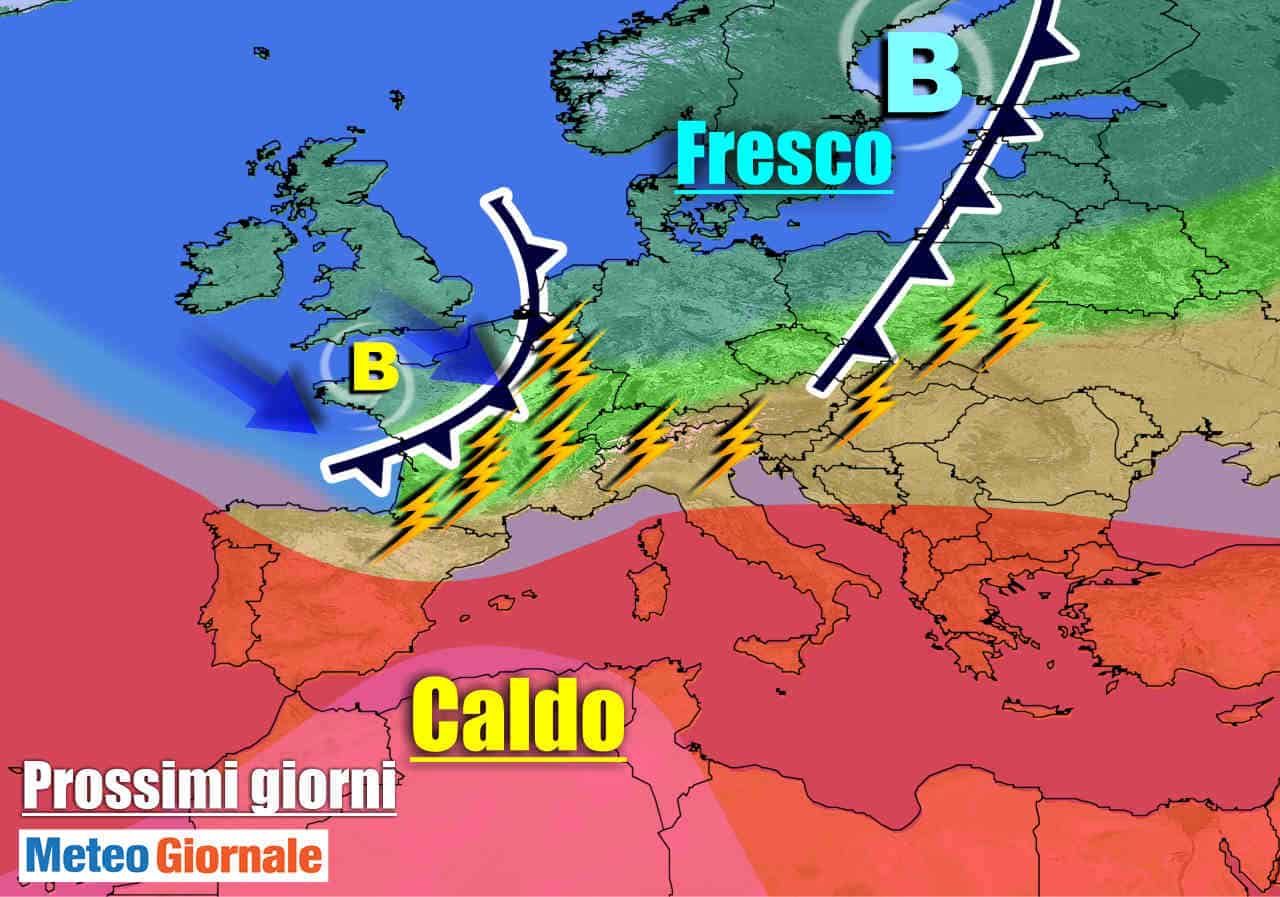 METEO sino al 27 Luglio: dal CALDO AFRICANO ai TEMPORALI anche violenti