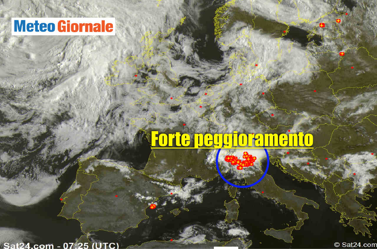 Meteo sconquasso con super TEMPORALI al Nord Italia