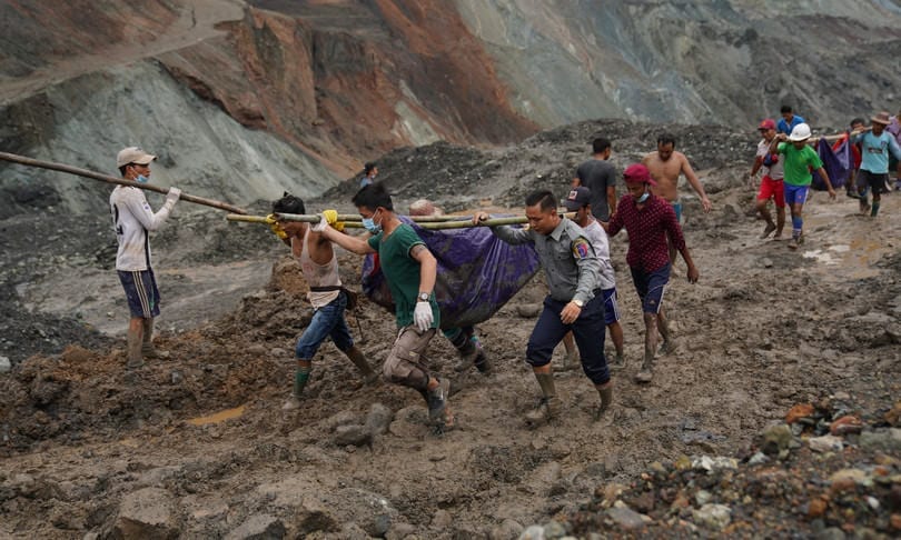 FRANA in una miniera del Myanmar, il video in diretta è impressionante