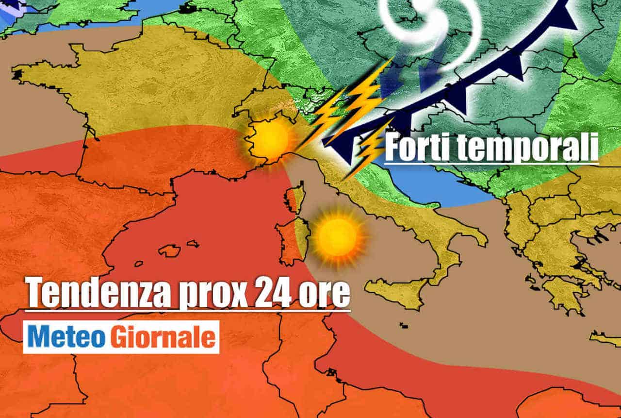 Meteo: peggioramento imminente, a suon di TEMPORALI anche forti. Ecco dove