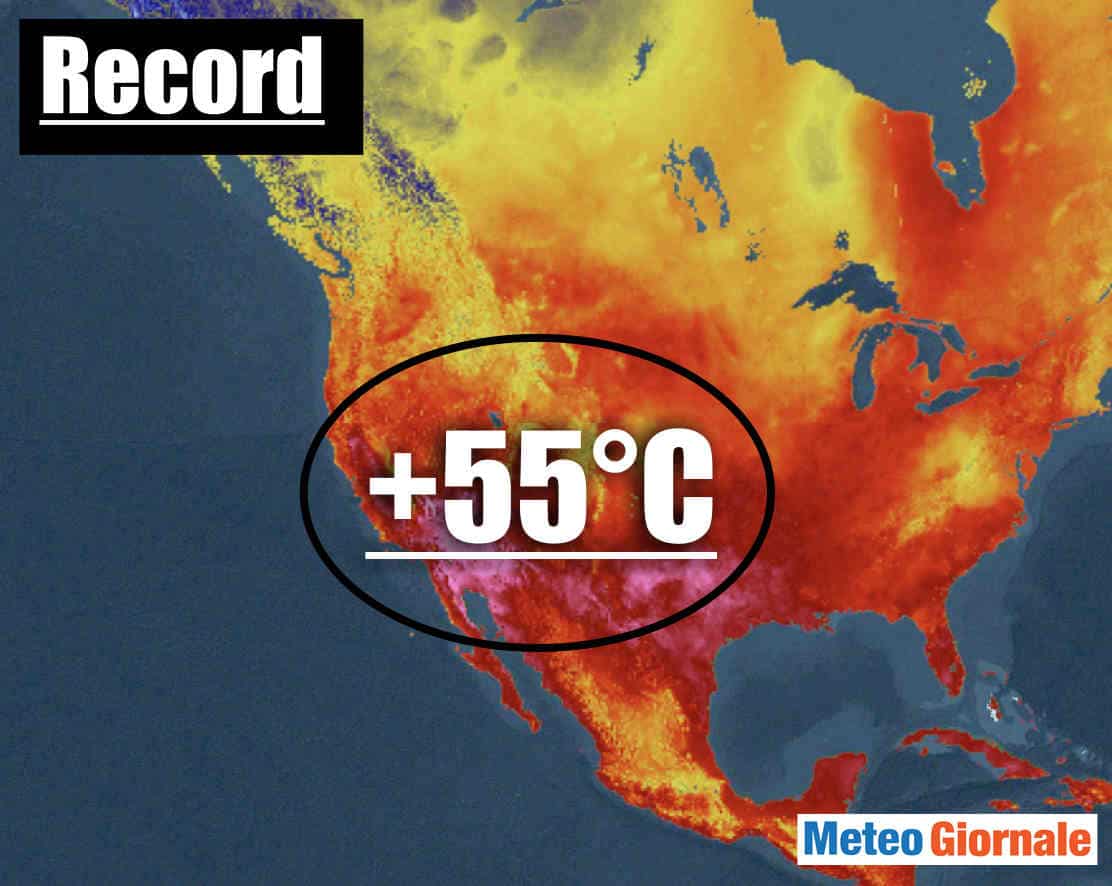 California, caldo record ad oltre 54°C