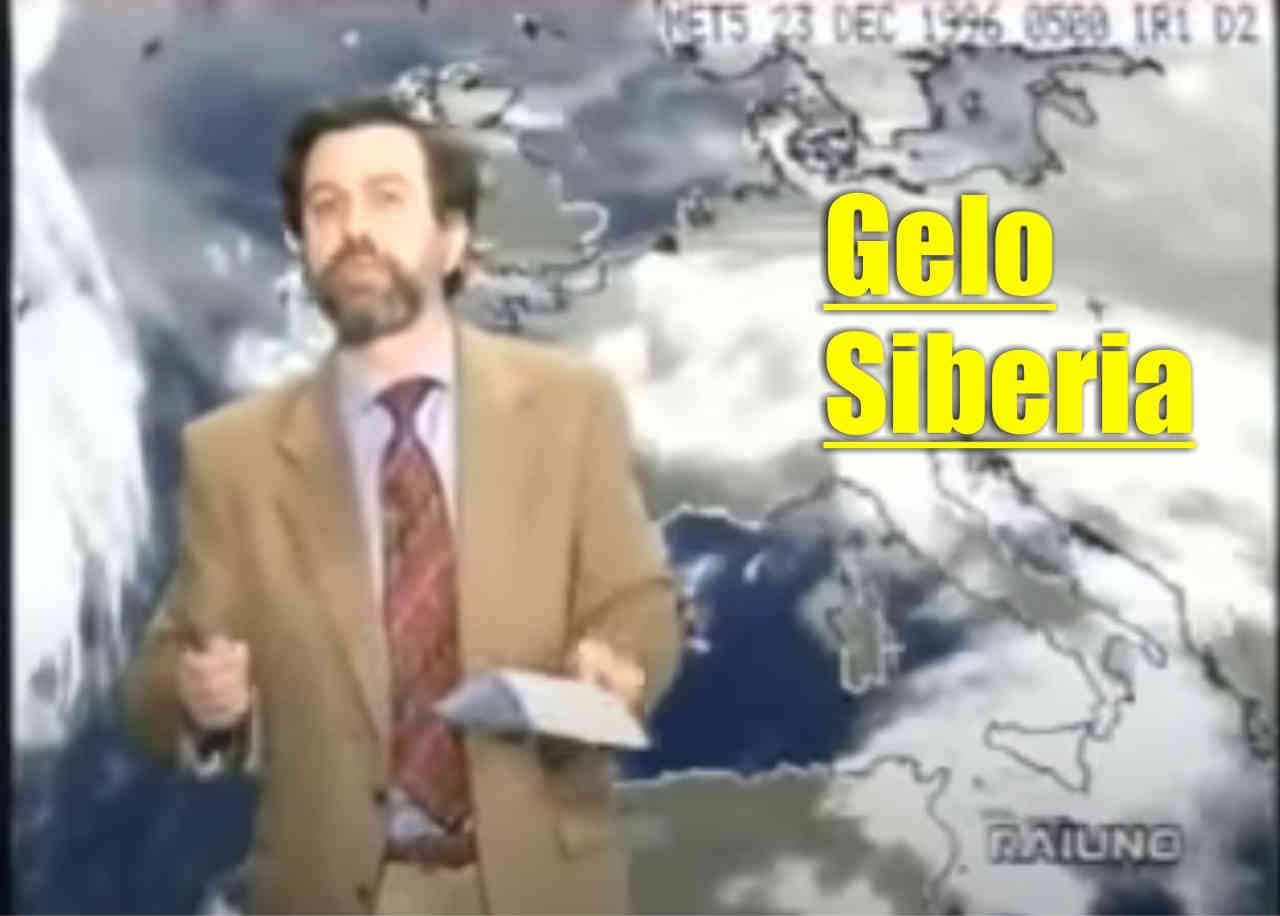 GELO dalla Siberia su Italia. Video meteo, era il 1996