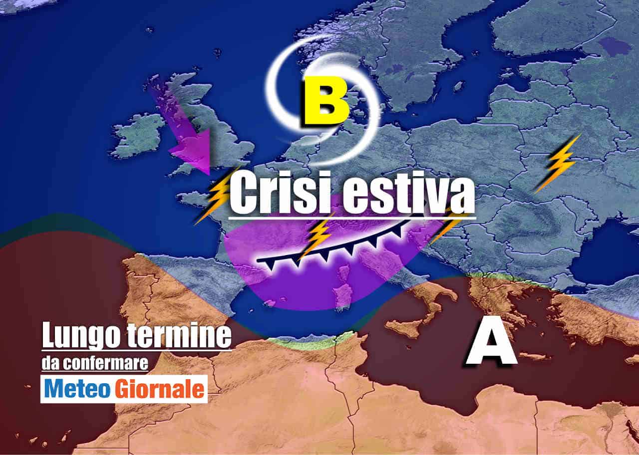 Meteo Lungo termine: fine Agosto con brutta BURRASCA