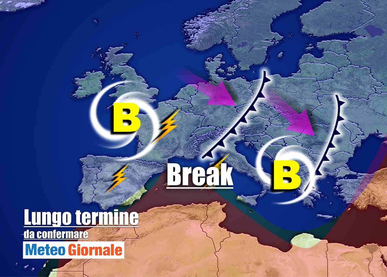 Meteo Italia 15 giorni: brusco STOP d’Estate 2020, rischio BURRASCA