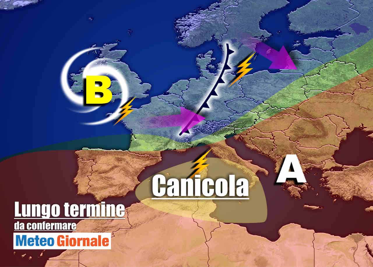 Meteo Italia per 15 giorni: BURRASCHE di temporali tra fiammate d’Africa
