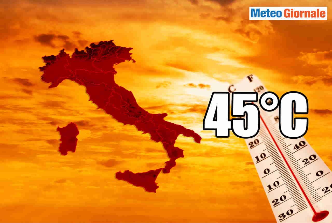 Meteo Italia: interminabile ondata di caldo. Temperature estreme