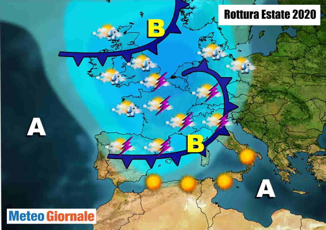 Rottura dell’Estate: previsione meteo lungo termine, l’evento atteso