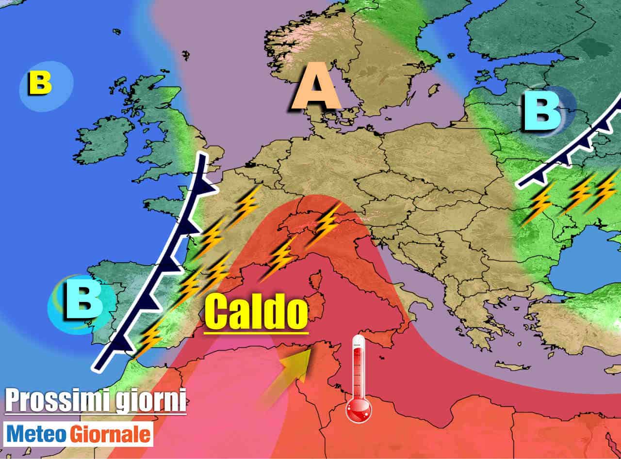 METEO 7 Giorni: CALDO in forte aumento per fiammata africana. Durata