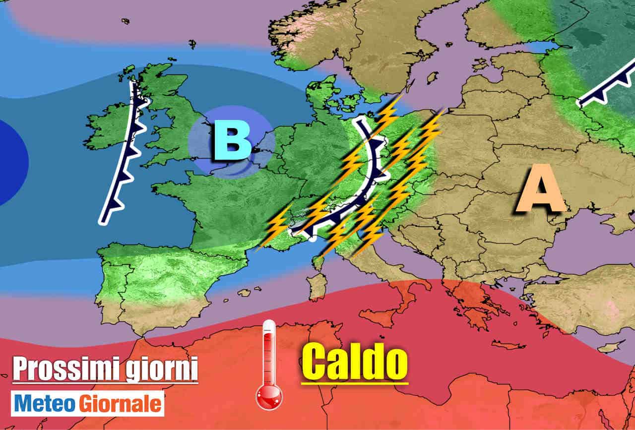 METEO Italia: TEMPORALI FORTI in arrivo al Nord con rischio NUBIFRAGI