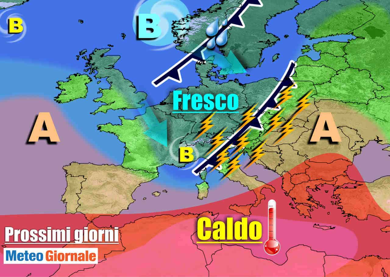 METEO settimana con violenta BURRASCA e TEMPORALI, crollo delle temperature