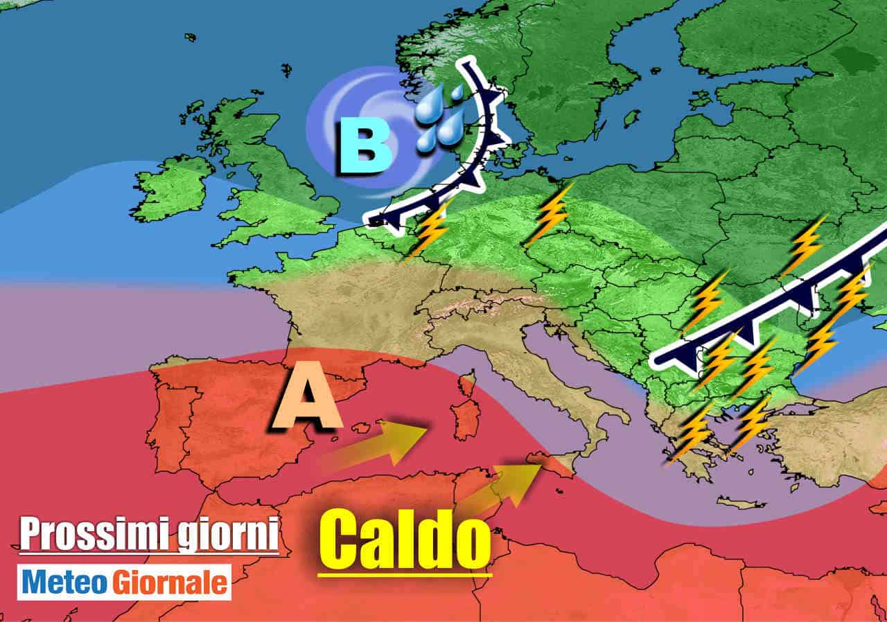 METEO subito CALDO con l’Anticiclone, poi ROTTURA Estate
