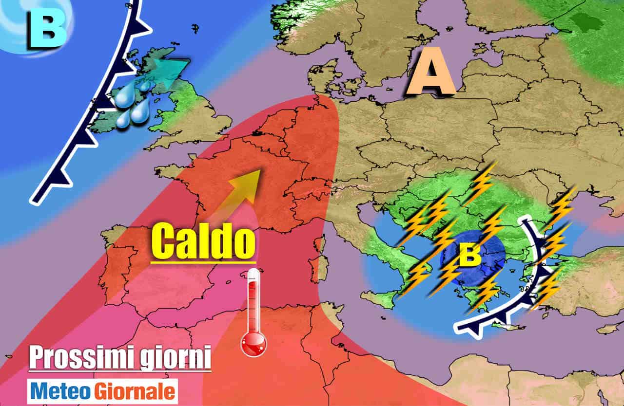METEO 7 Giorni: avanza l’ANTICICLONE di AGOSTO, ritorno del CALDO