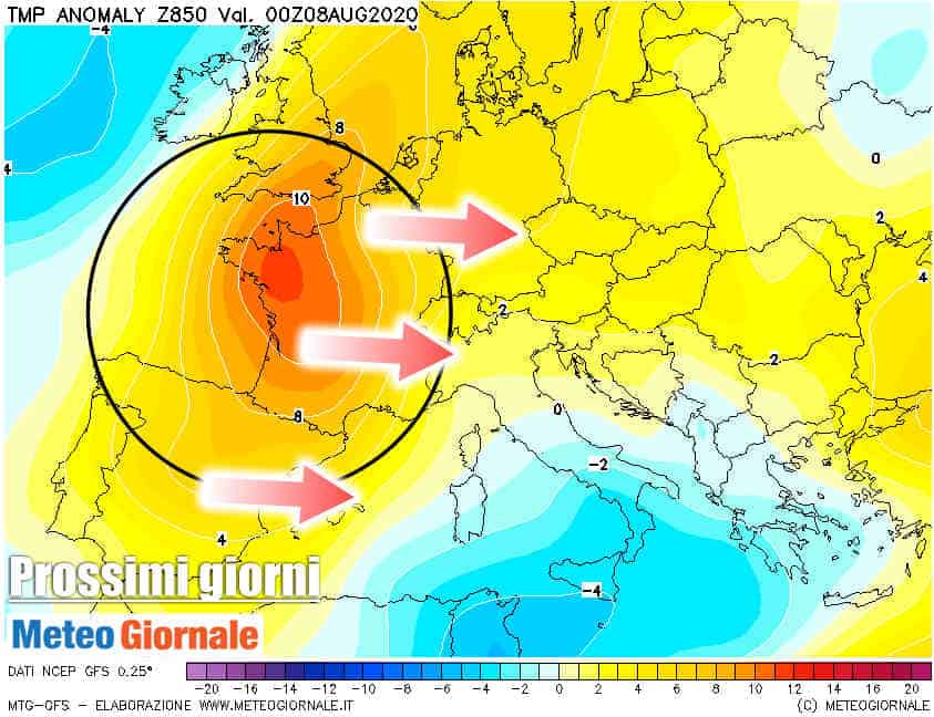 Meteo prossimi giorni, enorme BOLLA d’aria calda verso Italia