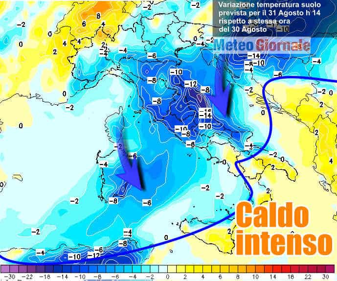 METEO, c’è un vero crollo della temperature d’oltre 10 gradi. CALDO stoppato