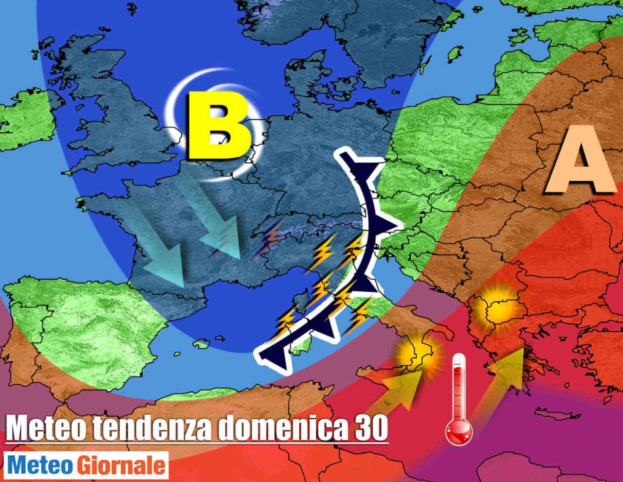 SCACCO MATTO all’Estate: già DOMANI irrompe MALTEMPO in grande stile