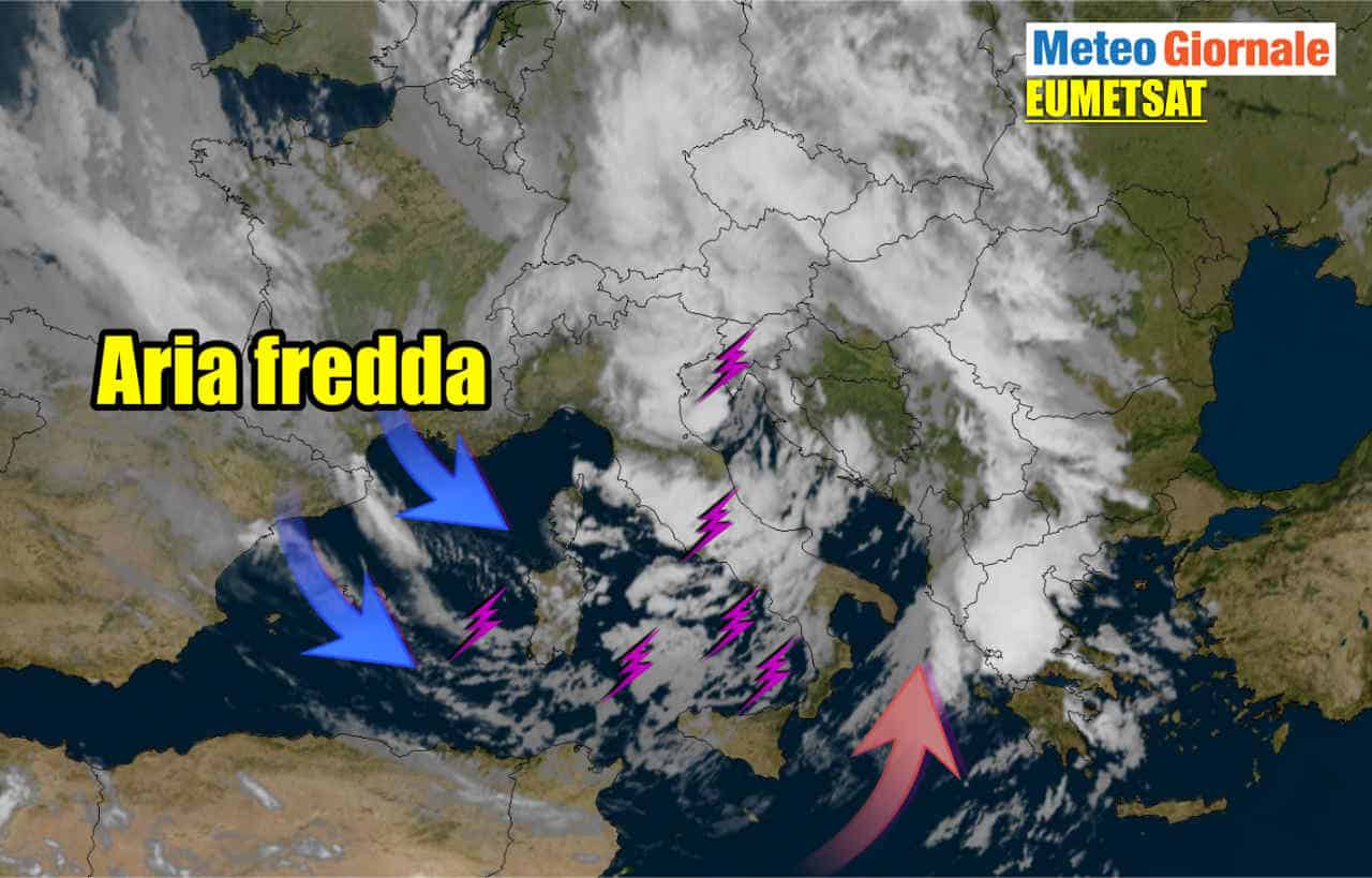Italia meteo in LIVE: freddo, temporali, grandine, pioggia. BURRASCA di vento. Le temperature