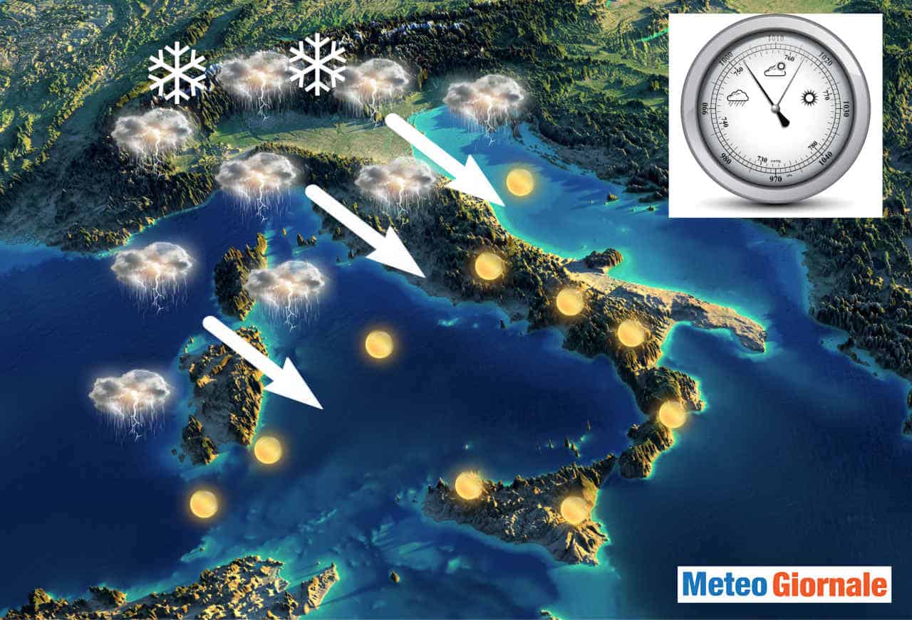 meteo estremo con repentino cambiamento