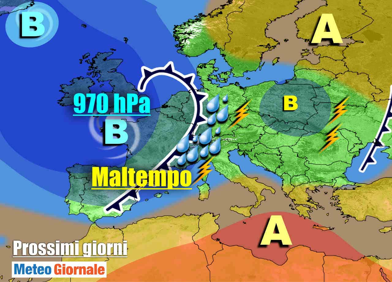 METEO 7 Giorni. Ondata di FORTE MALTEMPO in arrivo con GRANDI PIOGGE