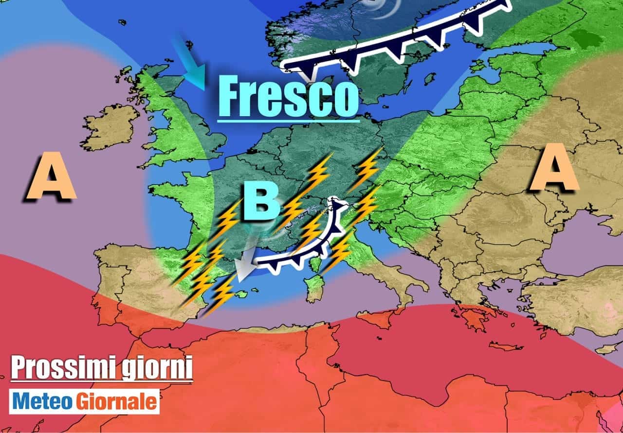 METEO Italia: Temporali verso il Nord. Si formerà un ciclone mediterraneo
